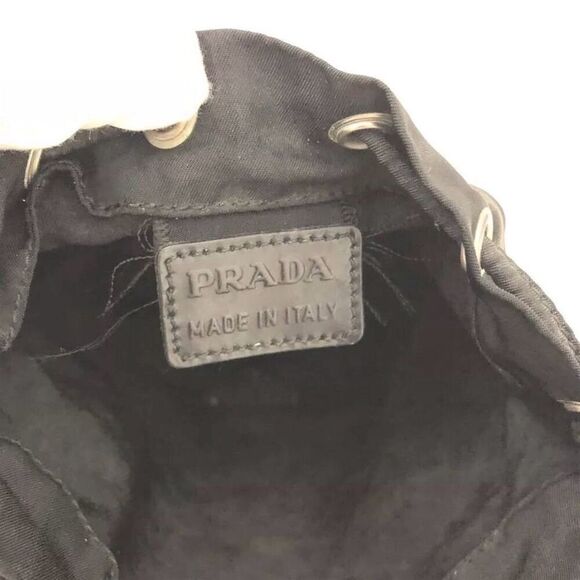 Prada Women's Black Nylon Vela Drawstring Pouch Bag - Picture 8 of 8